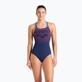 Дамски бански костюм от една част arena Foggy Dots Swim Pro Back navy/ blue cosmo