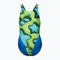 Детски бански костюм от една част arena Star Shaped Swim Tech L blue river/soft green/multi