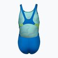 Детски бански костюм от една част arena Star Shaped Swim Tech L blue river/soft green/multi 2