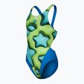 Детски бански костюм от една част arena Star Shaped Swim Tech L blue river/soft green/multi 3