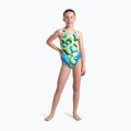 Детски бански костюм от една част arena Star Shaped Swim Tech L blue river/soft green/multi 6