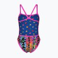 Дамски бански костюм от една част arena Reversible Swimsuit Challenge Back royal multi/shocking pink 4