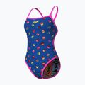 Дамски бански костюм от една част arena Reversible Swimsuit Challenge Back royal multi/shocking pink 5