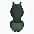 Дамски бански костюм от една част arena One Biglogo One Piece dark sage/black 3