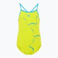 Детски бански костюм от една част arena Star Graphic Lightdrop Back soft green / turquoise