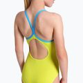 Детски бански костюм от една част arena Star Graphic Lightdrop Back soft green / turquoise 8