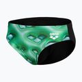 Детски слипове за плуване arena Foam Swim Briefs black/soft green multi 3