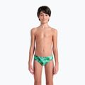 Детски слипове за плуване arena Foam Swim Briefs black/soft green multi 5