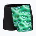 Детски боксерки за плуване arena Foam Swim Short black/soft green multi 3