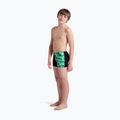 Детски боксерки за плуване arena Foam Swim Short black/soft green multi 6