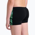 Детски боксерки за плуване arena Foam Swim Short black/soft green multi 9