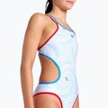 Дамски бански костюм от една част arena One Fireflow Double Cross red/blue river/white multi 4