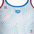 Дамски бански костюм от една част arena One Fireflow Double Cross red/blue river/white multi 3