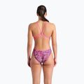 Дамски бански костюм от една част arena Pink Dahlia Lace Back shocking pink/multi 3