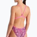 Дамски бански костюм от една част arena Pink Dahlia Lace Back shocking pink/multi 4