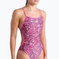 Дамски бански костюм от една част arena Pink Dahlia Lace Back shocking pink/multi 5