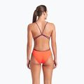Дамски бански костюм от една част Arena Lace Back Solid bright coral/plum 3