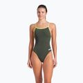 Дамски бански костюм от една част arena Lace Back Solid dark sage/artic lime 5