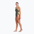 Дамски бански костюм от една част arena Lace Back Solid dark sage/artic lime 6