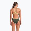 Дамски бански костюм от една част arena Lace Back Solid dark sage/artic lime 7