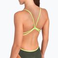 Дамски бански костюм от една част arena Lace Back Solid dark sage/artic lime 9