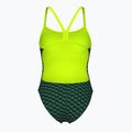 Дамски бански от една част Arena Monogram Challenge Back dark sage multi/artic lime 2