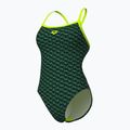 Дамски бански от една част Arena Monogram Challenge Back dark sage multi/artic lime 4