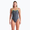 Дамски бански от една част Arena Monogram Challenge Back dark sage multi/artic lime 5
