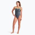 Дамски бански от една част Arena Monogram Challenge Back dark sage multi/artic lime 6