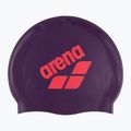 Шапка за плуване arena Big Logo plum/bright coral