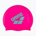 Шапка за плуване Arena Big Logo шокиращо розово/вода