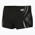 Мъжки къси панталони Arena Poseidonia Swim Short черни/бели боксерки 4