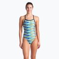 Дамски бански костюм от една част arena Racing Stripe Xcriss Cross black multi/black 5