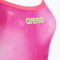 Дамски бански костюм от една част arena Tie-Dye Challenge Back Allover shocking pink multi/shocking pink 3