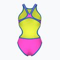 Дамски цял бански костюм arena One Biglogo One Piece shocking pink/blue river 2