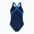 Дамски цял бански костюм Arena Flowing V Back navy/turquoise 2