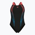 Дамски цял бански костюм arena Blast V Back black/calypso coral