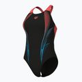 Дамски цял бански костюм arena Blast V Back black/calypso coral 4