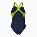Дамски цял бански костюм Arena Blast V Back navy/artic lime 2