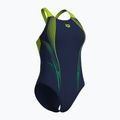 Дамски цял бански костюм Arena Blast V Back navy/artic lime 3