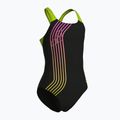 Детски цял бански костюм arena Sound Track Swim Pro Back black/artic lime 3