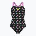 Детски цял бански костюм arena Multiple Dot Swim Pro Back multi black/orchid