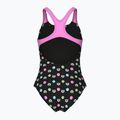 Детски цял бански костюм arena Multiple Dot Swim Pro Back multi black/orchid 2