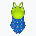 Детски цял бански костюм arena Multiple Dot Swim Pro Back multi blue/artic lime 2