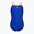 Детски цял бански костюм arena Light Drop Solid neon blue/team orange/team orange