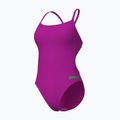 Дамски цял костюм за плуване Arena Team Swimsuit Challenge Solid very fuchsia/team green 3