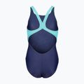 Детски цял бански костюм arena Lit Logo V Back L navy/water 2