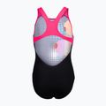 Детски цял бански костюм arena Dots Swim Pro Back black multi/black/shocking pink 2