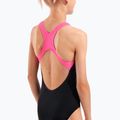 Детски цял бански костюм arena Dots Swim Pro Back black multi/black/shocking pink 9