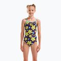 Детски цял бански костюм arena Spring Lightdrop Back plum multi/water 5